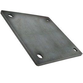 Jikacok 6-inch Steel Plate With Holes. 6"x6"steel Plate Made From Premium 9 Gauge A36 Hot Rolled Mild Steel. Laser Cut Metal Plate With Smooth Edges. Weldable & Paintable Steel Plates.
