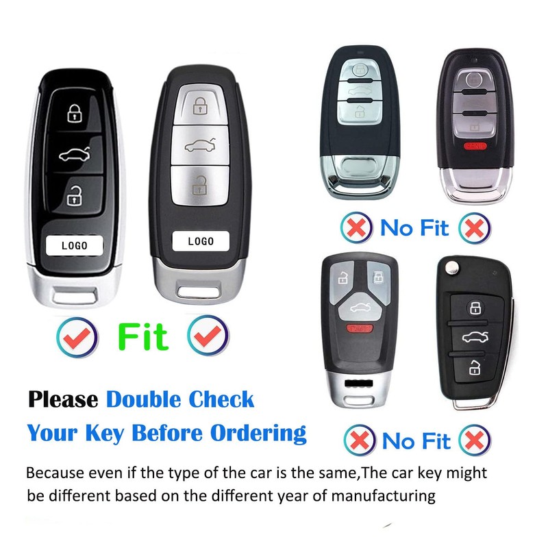 CISUI Genuine Leather Key Fob Cover with Keychain, Compatible with