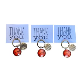 Harper Olivia PACK OF 3 Basketball Coach Appreciation KeyChain with Gift Packaging for your Coach gifts for Basketball coach multipack team gift! Great for multiple coaches for basketball player