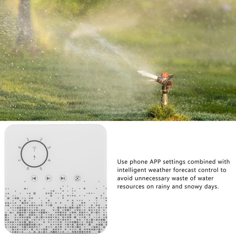 8 Zones Smart WiFi Sprinkler Controller Timing for Google Assistant
