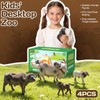 Totsmile 4PCS Farm Animals Cow Figurines, African Buffalo Bull Toys