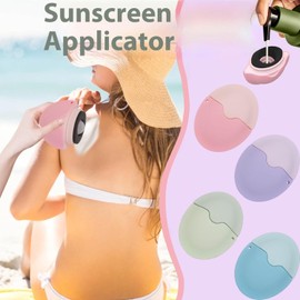 Pack of 2 Sun Cream Applicator for Children, Sun Cream Roll Refillable Roll-on Sponge Applicator Lotion Applicator Sun Protection Brush Sun Lotion Applicator (Pink+Purple)