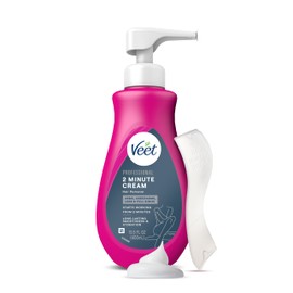 VEET Crema depilatoria profesional de 2 minutos para todo tipo de piel con manteca de karité | Depilación completa del bikini sin dolor, gel de depila