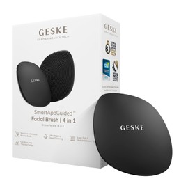 GESKE | Cepillo facial SmartAppGuided™ 4 en 1 | Cepillo de limpieza facial | Cepillo de silicona suave | Limpieza facial profesional | Dispositivo de limpieza facial | Limpieza de la piel