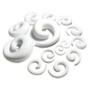 NewZenro Acrylic Spiral Snail Ear Tapers Plugs Tunnels Expander Gauges