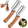 2PCS Multi-Functional Vegetable Peeler for Kitchen with Wooden Handle and