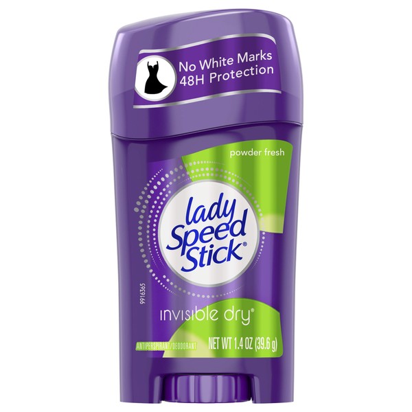 Lady Speed Stick Invisible Dry - Powder Fresh 1.4 Oz(Pack of 12)