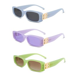 Allarallvr Rectangle Sunglasses for Women 90s Retro Trendy Y2K Classical Vintage Square Shades AR82037