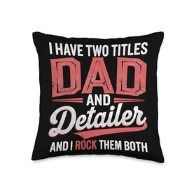 Auto Detailing Expert Car Cleaning Car Wash Car Detailer Throw Pillow