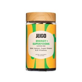 JUGO Energy + SUPERFOODS | Vitamin B12 Gummies with Kale & Super Greens | 40 Count Caffeine-Free Energy Gummies | Plant-Based, Gelatin-Free, Non-GMO, Made in USA