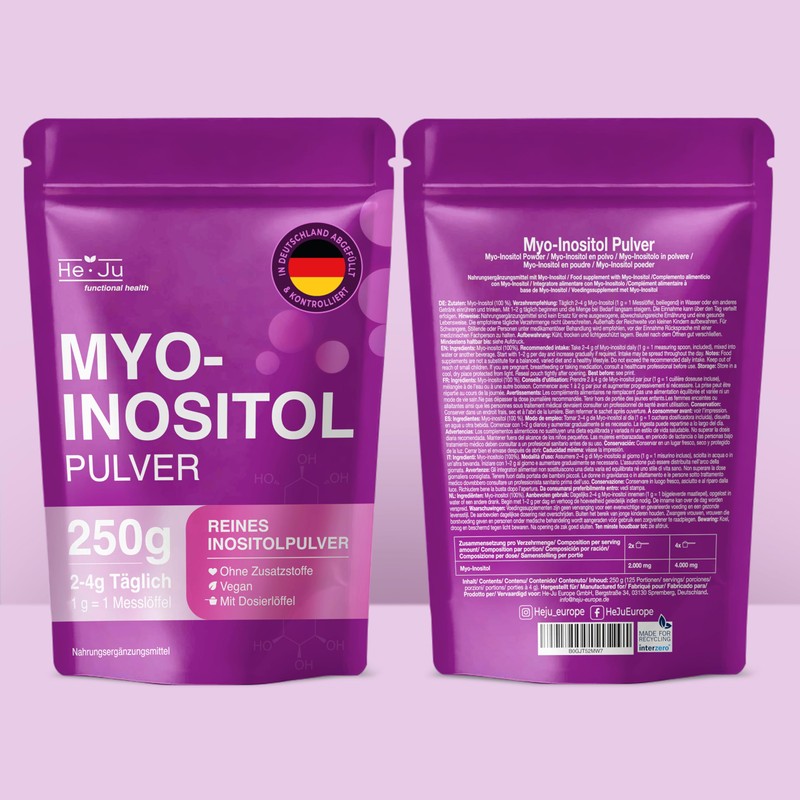 Myo-Inositol Powder 250 g, 100% Pure Inositol, High Dose 4000