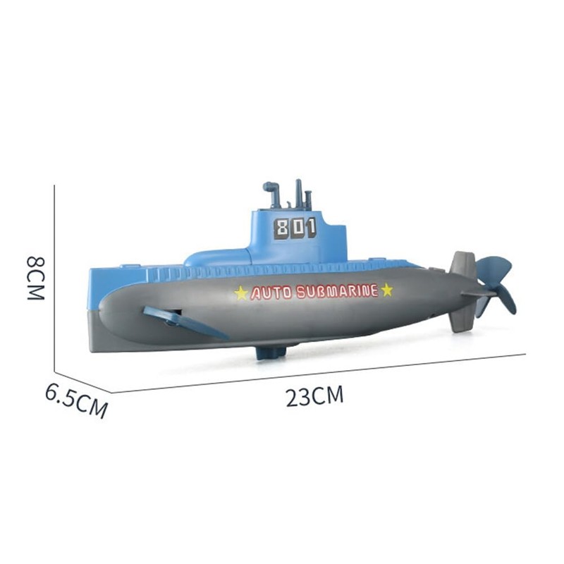 Clockwork Submarine Mini Warship Wind Up Sprinkler Bathtub Shower Toys