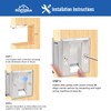 HOMOTEK Passage Sliding Door Pull Satin Nickel Without Switch Plate