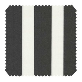Aragon Duo Lloret UV+ - Striped Outdoor Fabric - Lightfast Furniture Fabric - Upholstery Fabric in Cotton Look for Garden Furniture - Easy Care Sold by the Metre 1 Running Metre (03 Black)