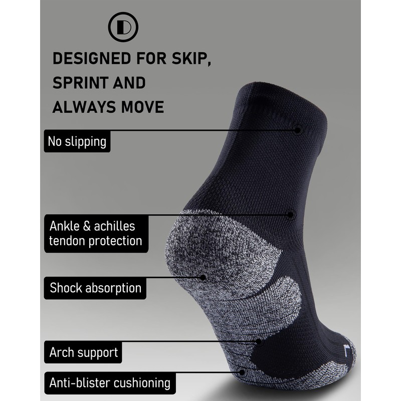 SITOISBE Quarter Compression Socks for Men Women, Cushioned Running Hiking