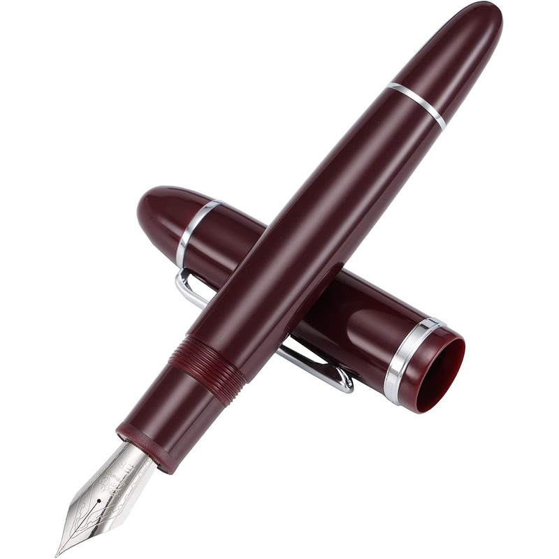 Jinhao X159 - Pluma estilográfica 8 punta extrafina, color rojo