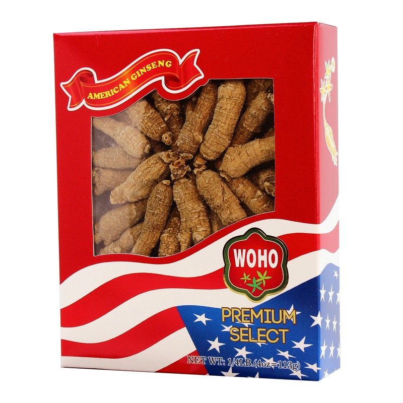 WOHO #113.4 Short Medium Small American Ginseng Roots 4oz Box