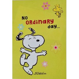 Peanuts SNOOPY HAPPY BIRTHDAY Religious Christian Greeting Card No Ordinary Day