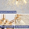 Modern Small Crystal Ceiling Light Fixture, 4-Light Gold Crystal Sputnik