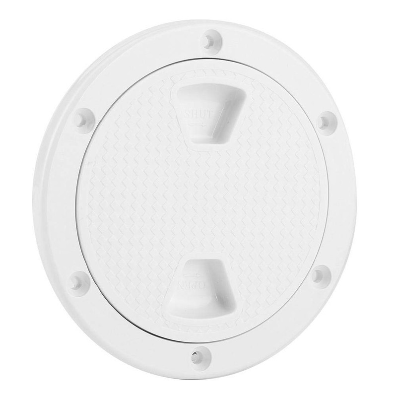 Deck Plate,4in ABS Deck Plate Round White Anti-UV Corrosion Resistant