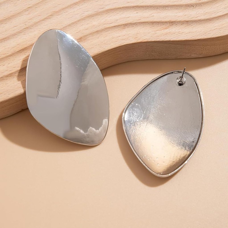 Chunky Gold Drop Statement Earrings for Women Fashion Large Irregular