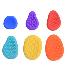 IKOPFLN Fidget Toys Sensory Stones, Stress Relief Toy, Sensory Stone, Emotional Soothing Toy, Sensory Stones, Stress Soothing Toy for Children Adults, Pack of 6, bronze