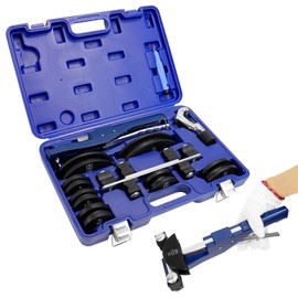 Air Jade Tube Bender Kit, Refrigeration Ratcheting Tubing Benders Hand Tool with Carry Case, 1/4 to 7/8 Inch for Plumbing Copper Aluminum Pipe, HVAC System Maintenance