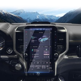 LUWU 2025 RAM 1500 Screen Protector for 2025 RAM 1500 Accessories 2025 RAM 1500 Laramie/Rebel/Limited/Limited Longhorn/Tungsten 14.5" Uconnect Touchscreen Display Nano Plastic Touch Screen 2PCS