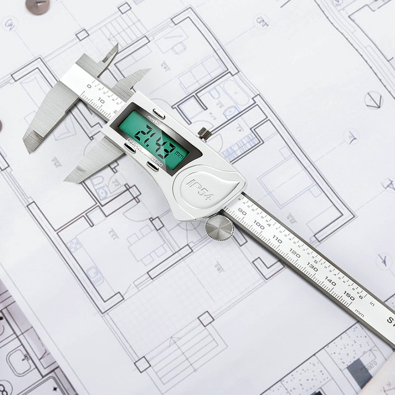 Electronic Digital Vernier Caliper Measuring Tool, IP54 Waterproof Electronic Micrometer