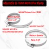 2.5 Inch Diameter SUS304 Stainless Steel Hose Clamps (4-Pack) -