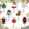 JANYUN 8 Pack Christmas Badge Reels Retractable, Xmas Nurse Badge