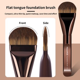 MAANGE 14-Piece Makeup Brush Set with Aluminum Ferrule- Premium Synthetic Makeup Brushes Kit Foundation Powder Brush Eye Shadow for Beginners & Professionals(Dark Coffe)