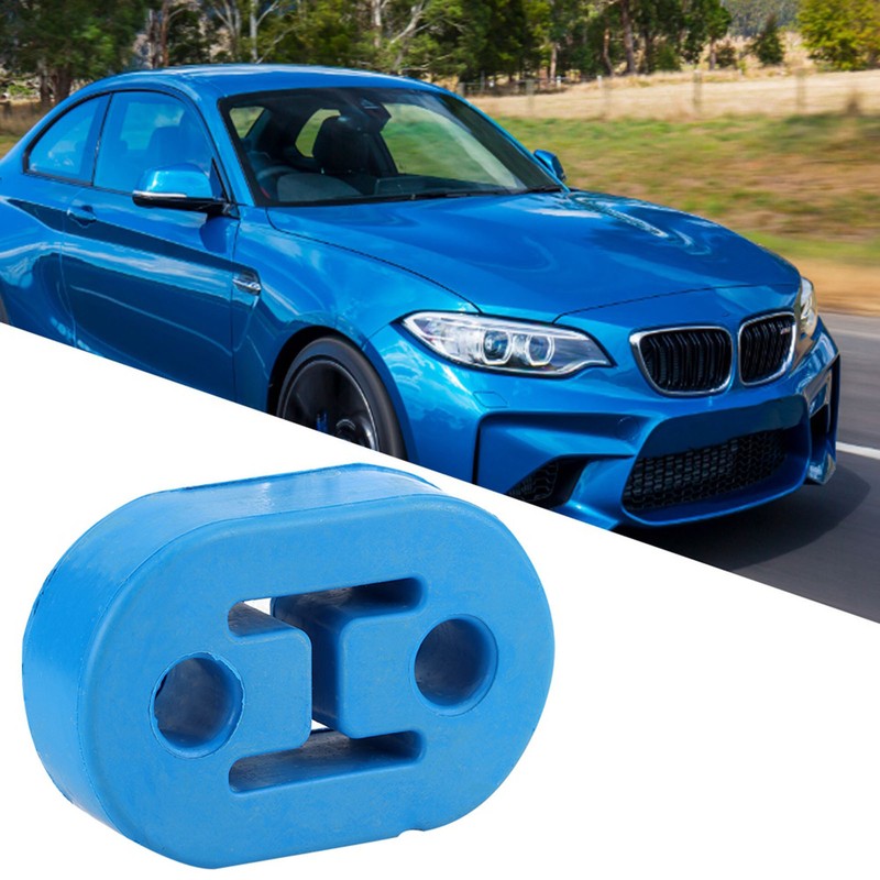4PCS Universal Blue Silicon Muffler Exhaust Hanger Short Hangers 12mm1/2''