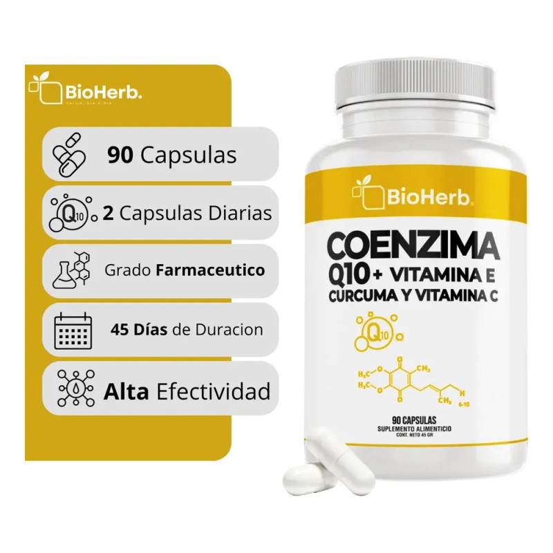 BioHerb | Coenzima Q10 + Vitamina E, C y Curcuma