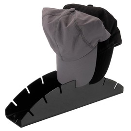 sourcing map 1pcs Hat Stand for Baseball Caps, Acrylic Hat Organizer for Baseball Caps Display Stand, No Install Hat Storage for Closet, Shelf, Tabletop(Black)