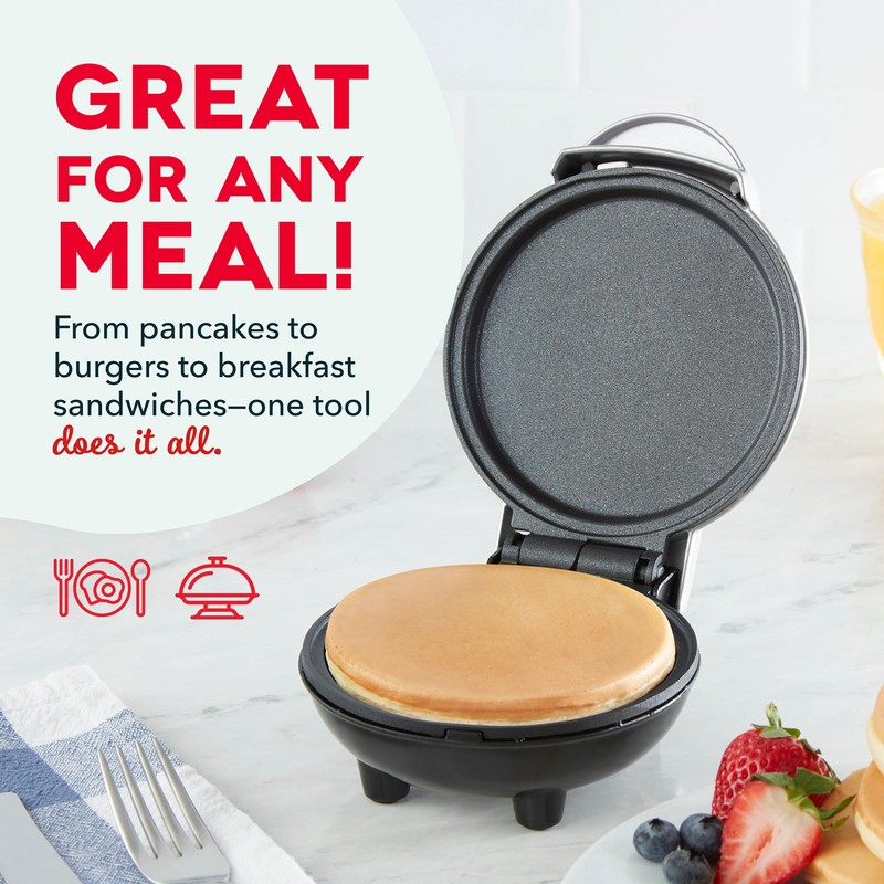 DASH Mini Maker Electric Round Griddle for Individual Pancakes, Cookies,