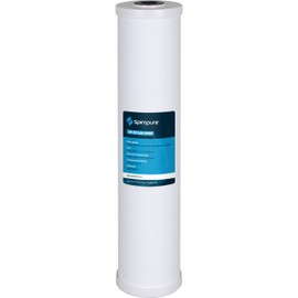 SpiroPure 20x4.5 Hard Water Filter, Salt Free Water Softener & Anti-Scale Filter for Shower, Sink, & Whole House, Scale Inhibitor, Descaling Cartridge, Polyphosphate Descaler Filter