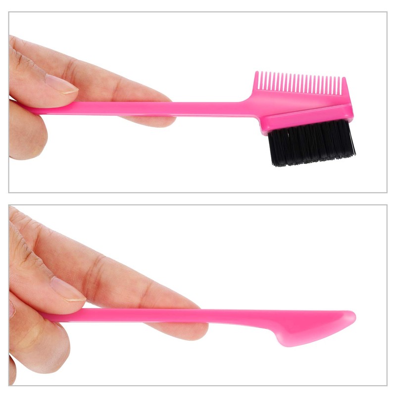 6 Pieces 3 in 1 Hair Edge Brush Double Sided