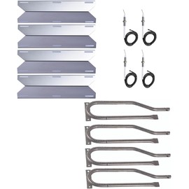 Htanch SN1231(4-Pack) SA3361(4-Pack) 15 13/16" Heat Plate and Burner Replacement for JennAir 720-0337, 7200337, 720 0337 and Nexgrill 720-0336, 720-0337, 730-0339,720-0511, 720-0512, 720-0586A