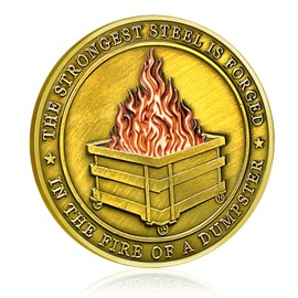 CHURYUML 10Pcs Dumpster Fire Coin Bulk Hilarious Medallion for Staff Appreciation Gifts Goodbye Gifts for Coworker Funny Office Pranks Gift for Colleagues Humorous Office Decor Encouragement Gifts