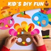 24 Sets Thanksgiving Turkey Masks Craft Kit for Kids, Make