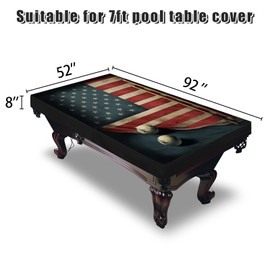 DTESL Pool Table Cover, Waterproof & Dustproof Outdoor/Indoor Polyester Taffeta Cloth Table，Billiard Pool Table Cover Scratch-Resistant（7ft）