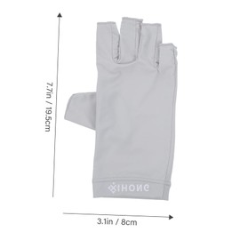 SAFIGLE 1Pair UV Protection Fingerless Gloves for Women UV Gel Manicure Shield Lightweight and Comfortable for Outdoor Activities for Nail Art and Home Use