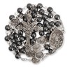 Nazareth Store St Michael Rosary Hematite Stone Beads Necklace Metal