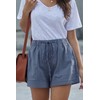 ANFTFH Women Comfy Drawstring Casual Elastic Waist Pocketed Shorts Pants