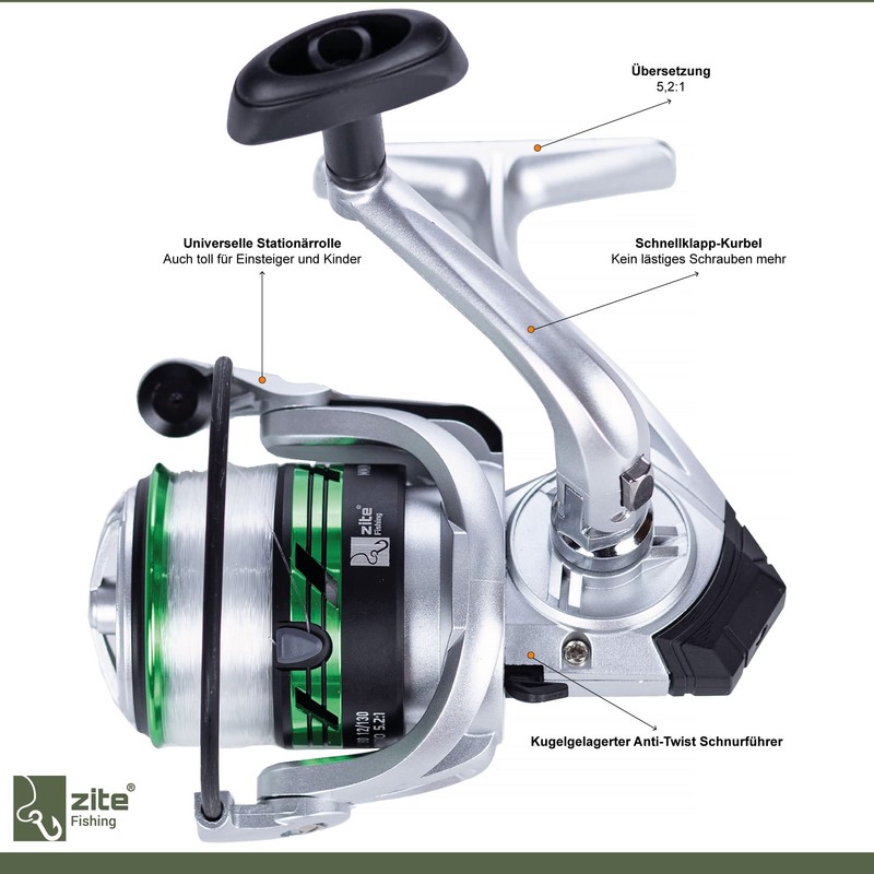 Zite Fishing Reel with Line Spool - Trout Reel Spinning