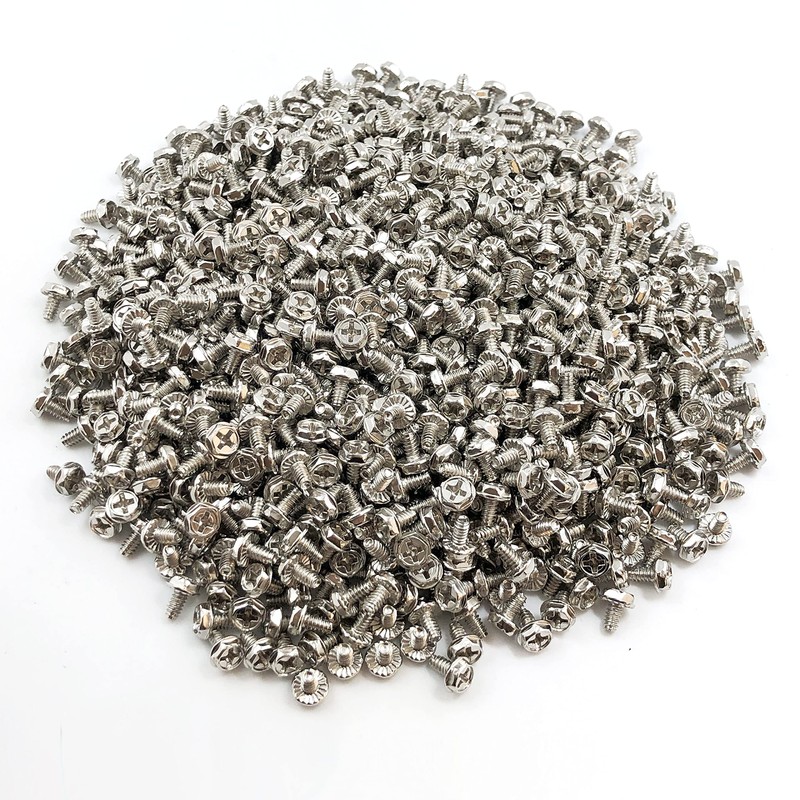 Bfenown100PCS 6#-32x6 Hex Phillips Head Replacement PC Computer Case Mounting