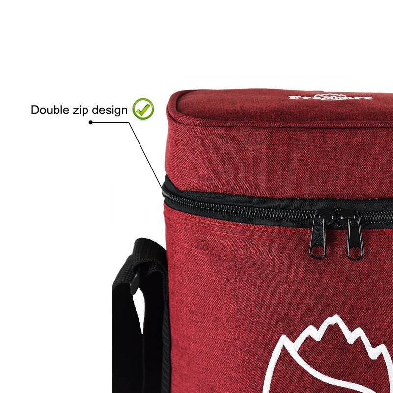 Freshore-ワインバッグワインキャリアは調節可能なストラップ付きのバッグ2本を断熱-ファッショナブルなデザインギフト（カウボーイブルー）