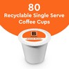 Biggby French Roast, Single Serve Coffee, Recyclable Plastic Cups, 80