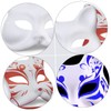 SUPVOX 10Pcs DIY Paintable Cat Face Masks Unpainted Masquerade Props